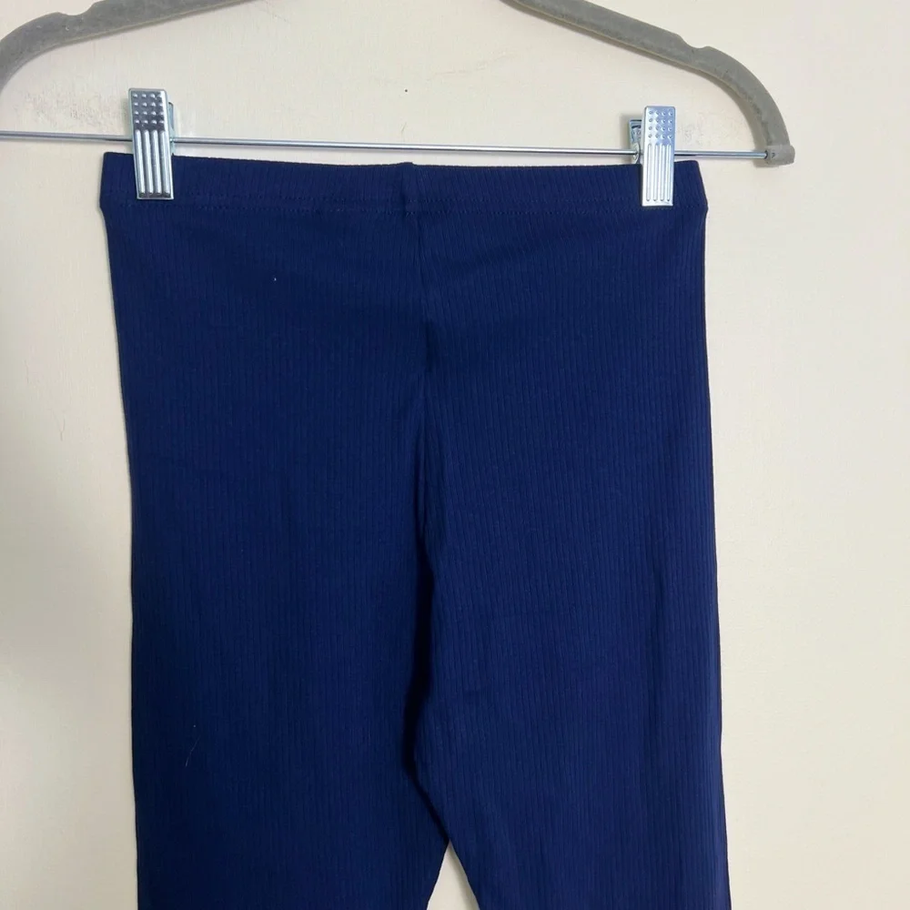 Old Navy Girls Blue Leggings Casual‎ Outdoor Full Length Ribbed Knit sz XL